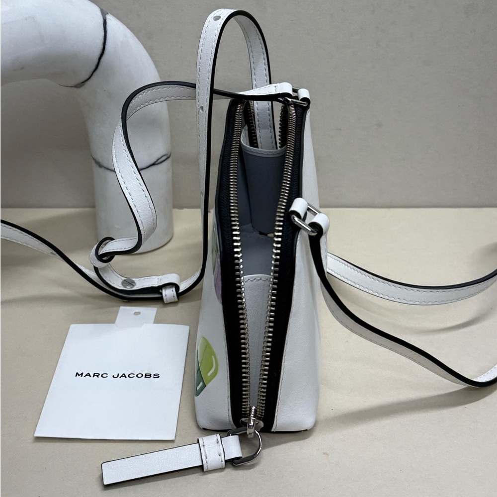 (new+tag) Marc Jacobs RARE small crossbody white leather fit large iphone - Picture 4 of 16